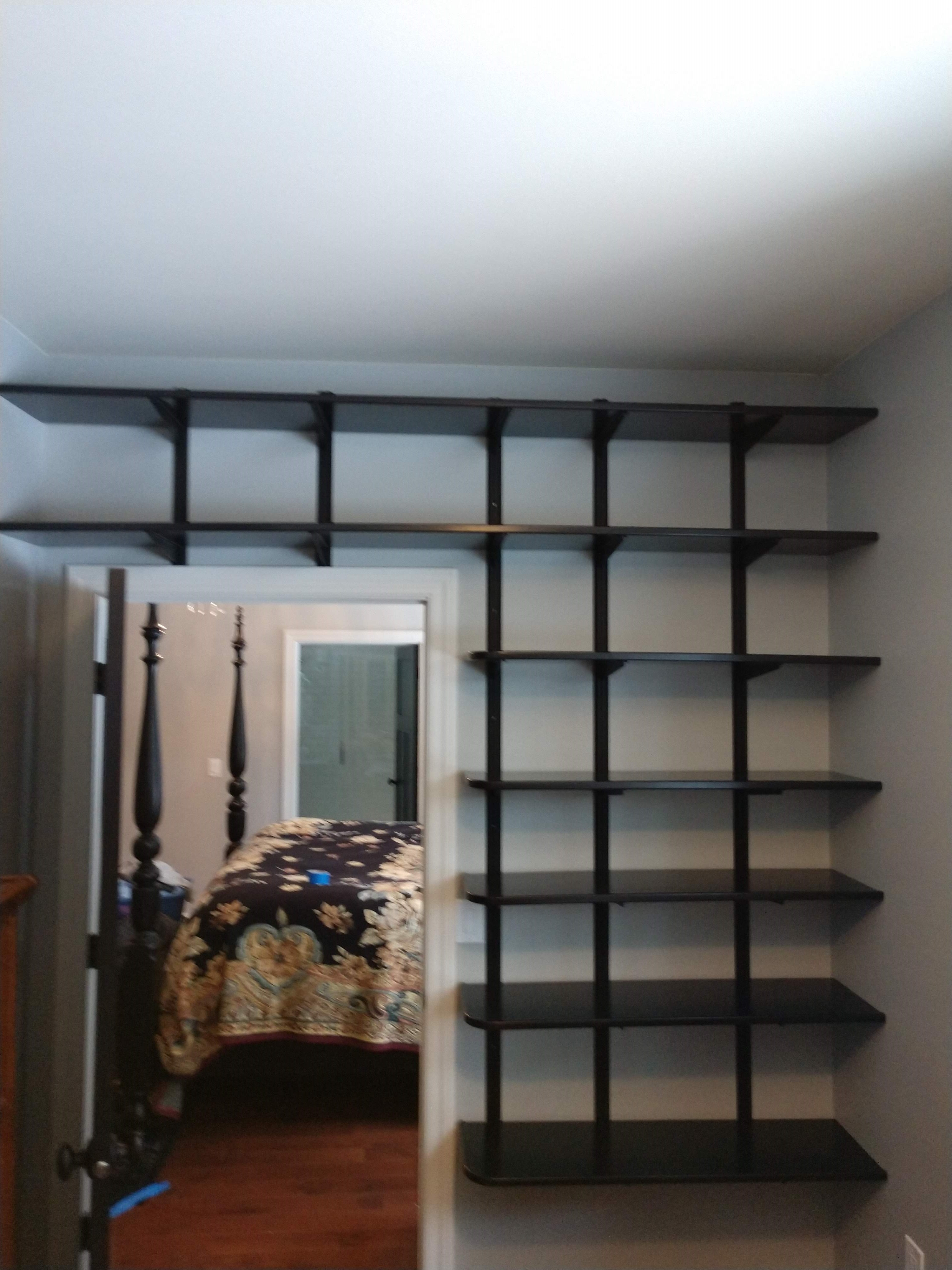 black shelving